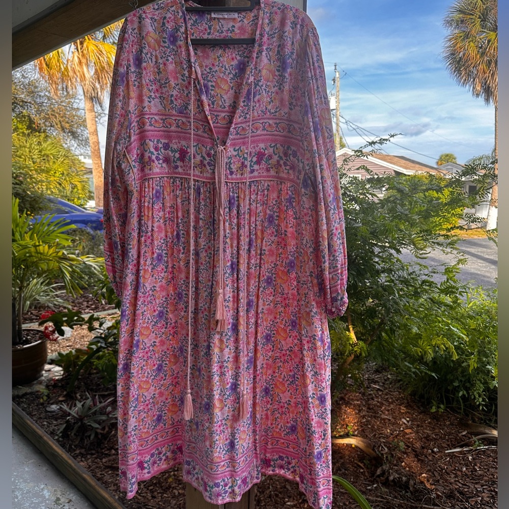 Floral Pink Bohemian Dress